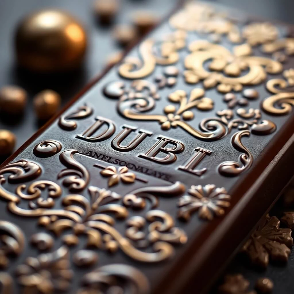 Luxurious chocolate assortment featuring gourmet truffles and pralines, beautifully presented in a Dubai-inspired box.