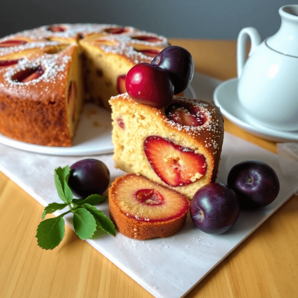 A beautifully decorated homemade fruit cake filled with colorful dried fruits and nuts.