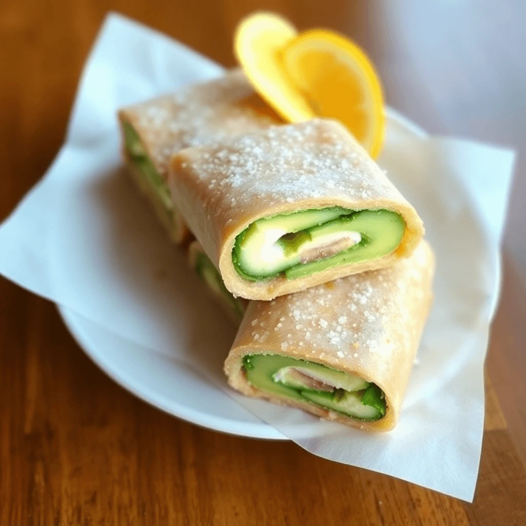 Deliciously crispy avocado egg rolls filled with ripe avocado, cilantro, and spices, served with a tangy dipping sauce.