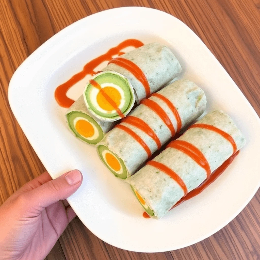 Crispy avocado egg rolls filled with creamy avocado and spices, served with a spicy dipping sauce.