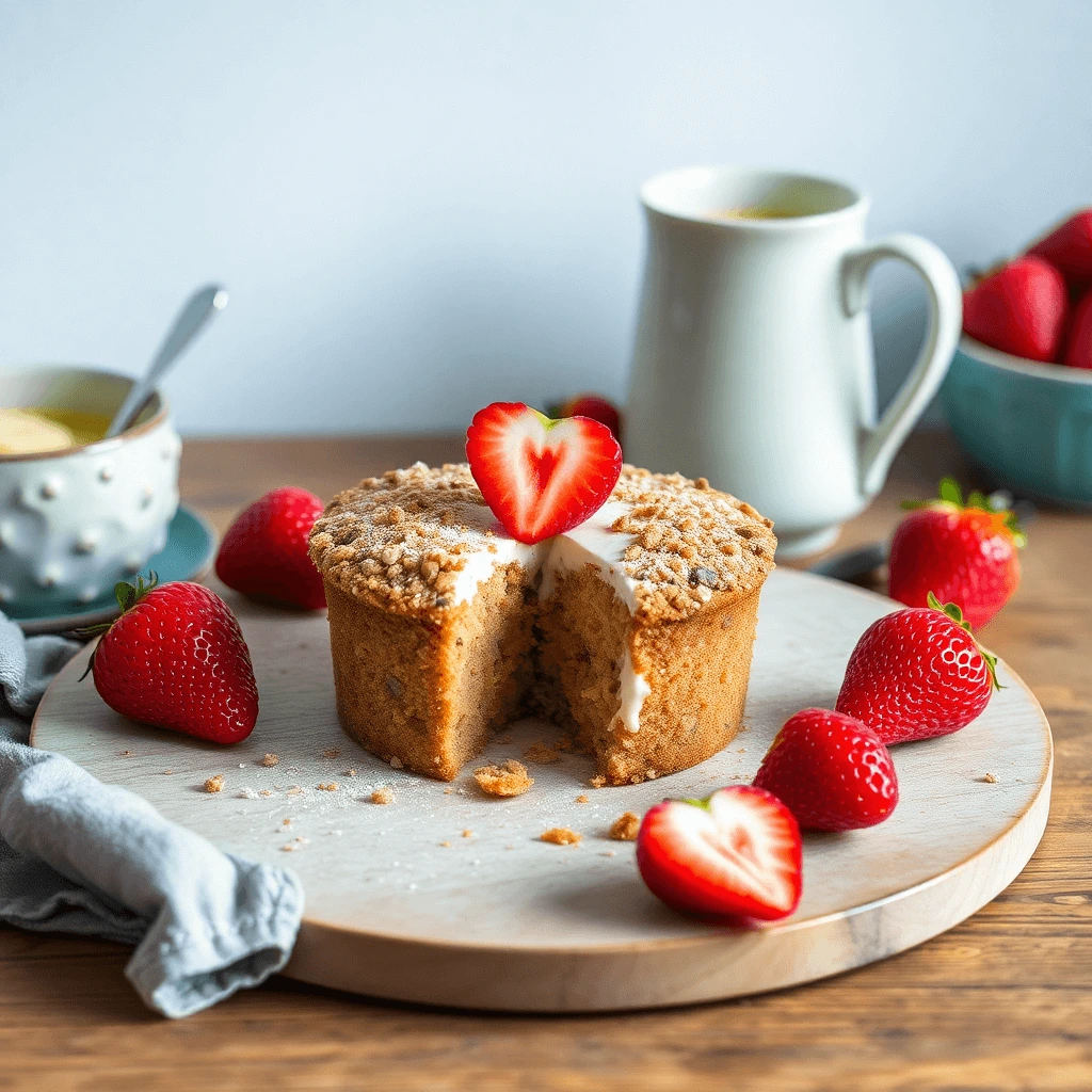 Delicious gluten-free breakfast cakes served on a plate